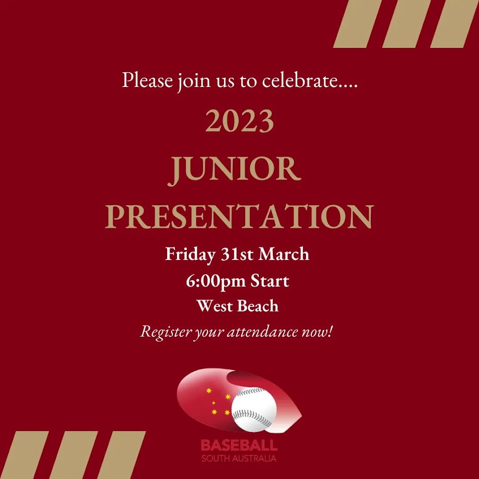 2022/23 BaseballSA Junior Presentation Poster