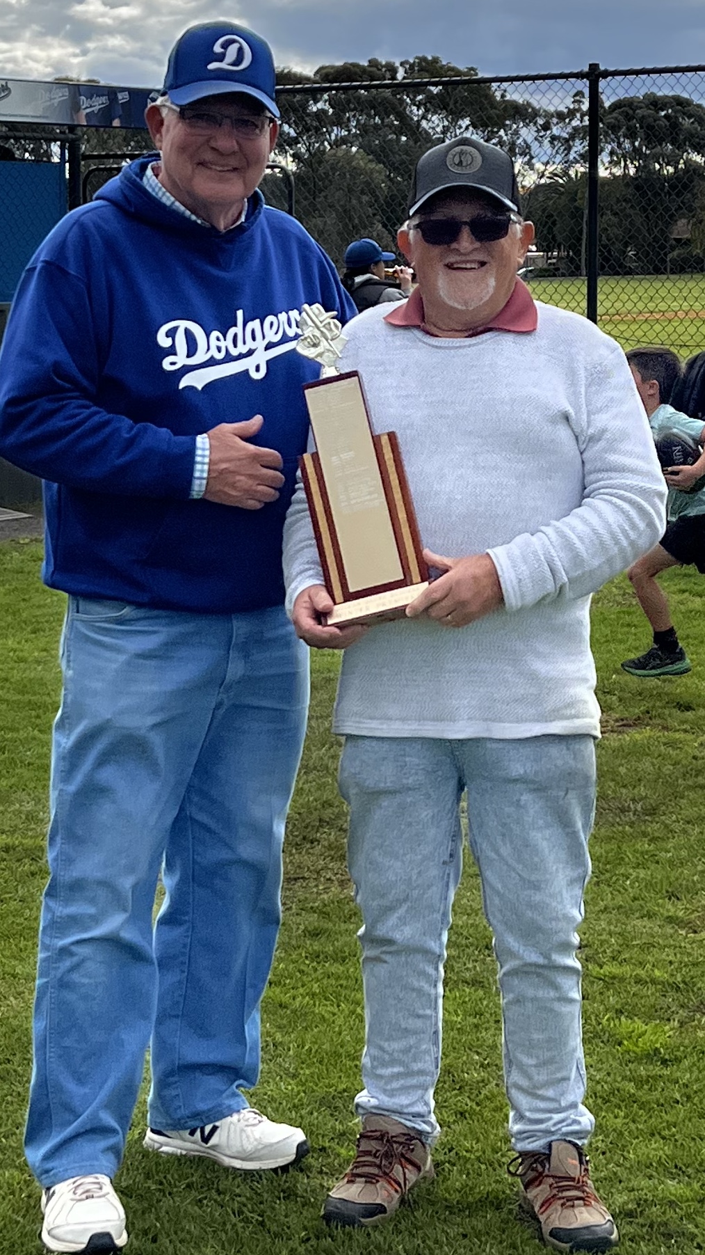 Bob Neiswander and Roger Prime with Trophy