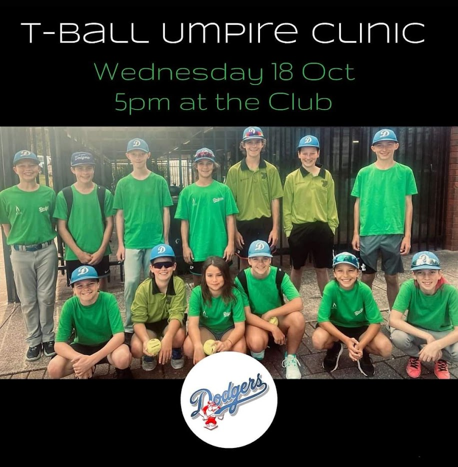 Dodgers T-Ball Umpire Clinic Poster