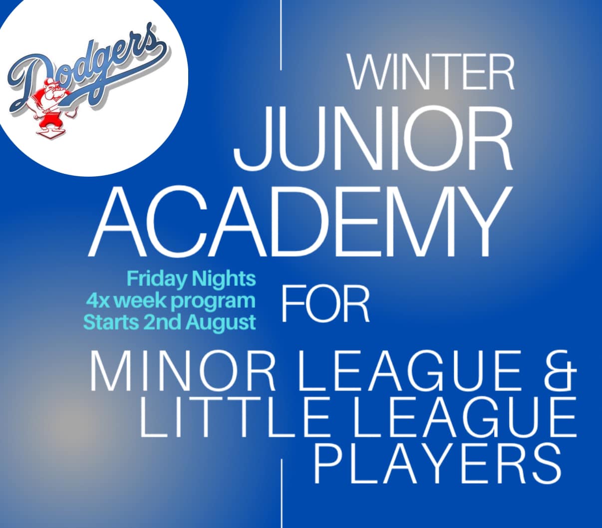 Dodgers Junior Academy Poster 2024